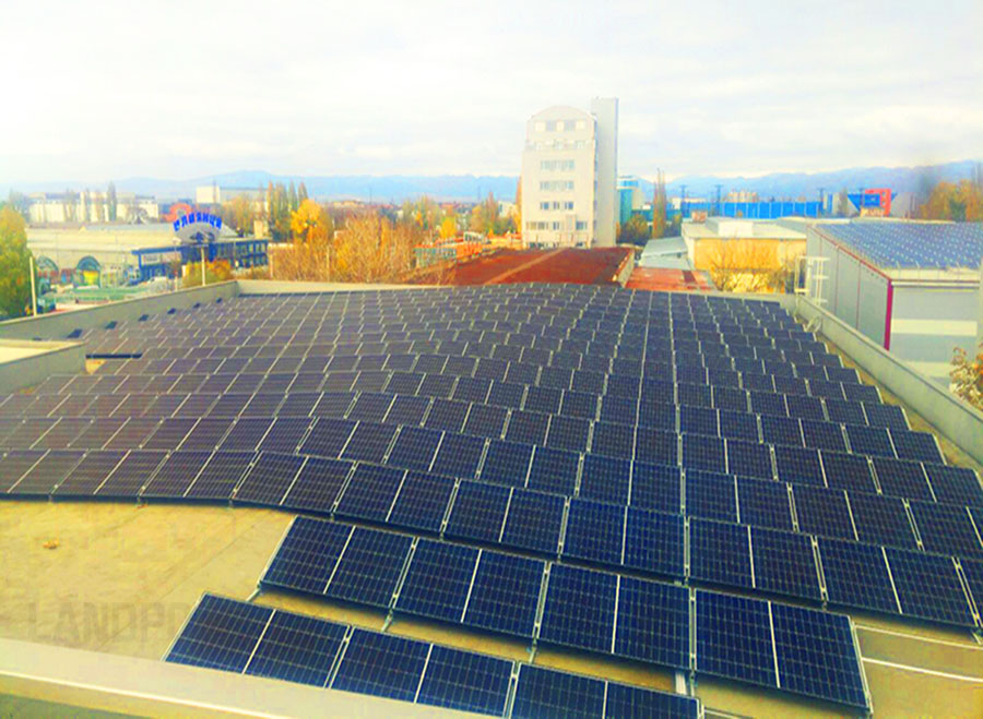 Landpower 350KW Ballasted Flat Roof Mounting Bulgaria